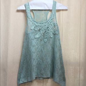 Robin K Light blue Razorback tank top